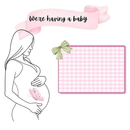 Pink elephant baby memory album 8x8