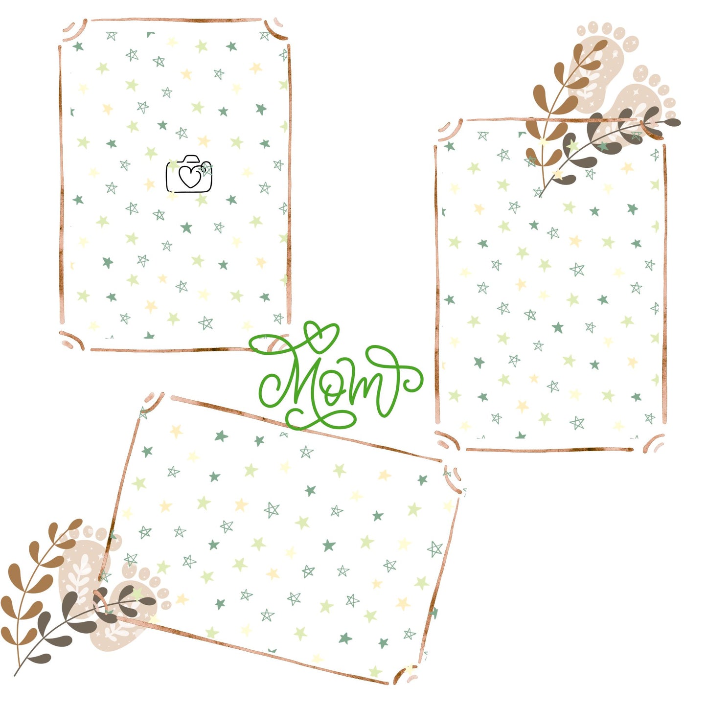 Baby Boy 1st year memory album pages 12x12 size