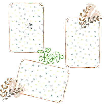 Baby Boy 1st year memory album pages 12x12 size