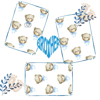 Baby Boy 1st year memory album pages 12x12 size