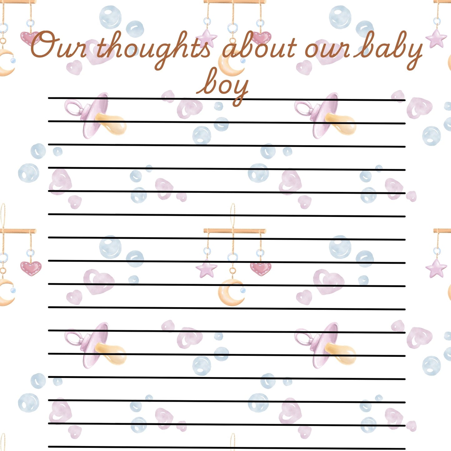 Baby Boy 1st year memory album pages 12x12 size