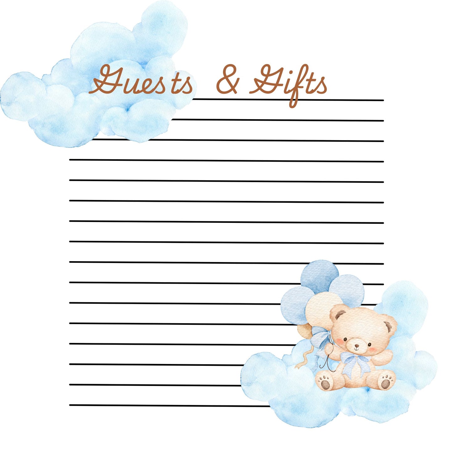 Baby Boy 1st year memory album pages 12x12 size