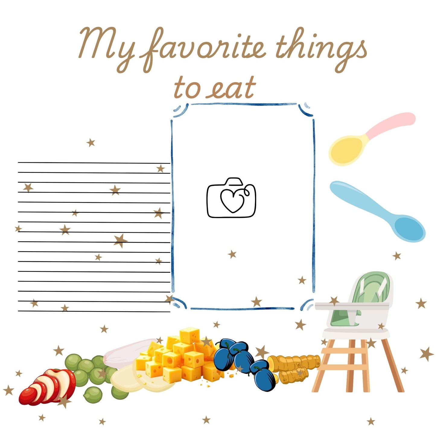 Baby Boy 1st year memory album pages 12x12 size