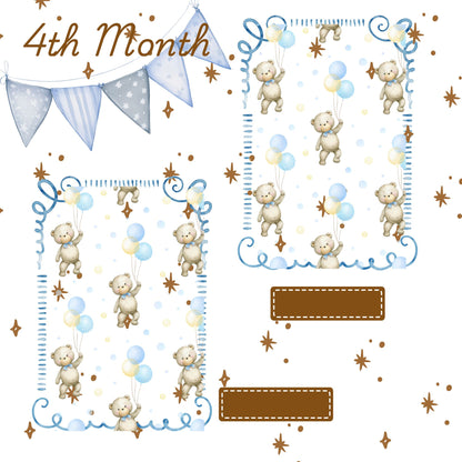 Baby Boy 1st year memory album pages 12x12 size