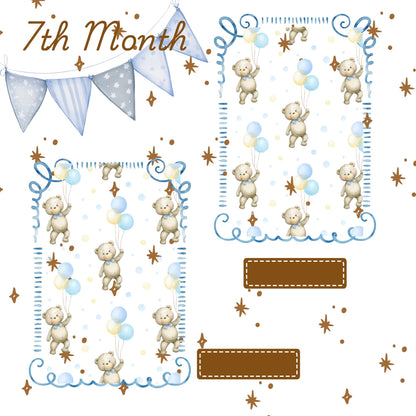 Baby Boy 1st year memory album pages 12x12 size