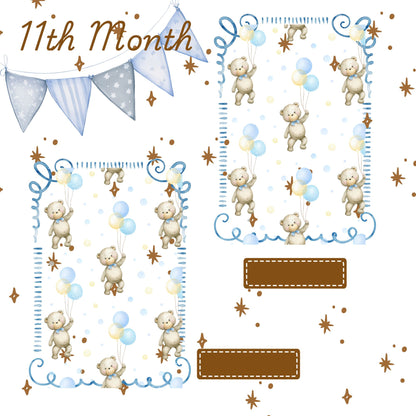 Baby Boy 1st year memory album pages 12x12 size