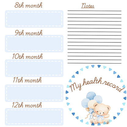 Baby Boy 1st year memory album pages 12x12 size