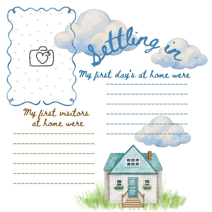 Baby Boy 1st year memory album pages 12x12 size