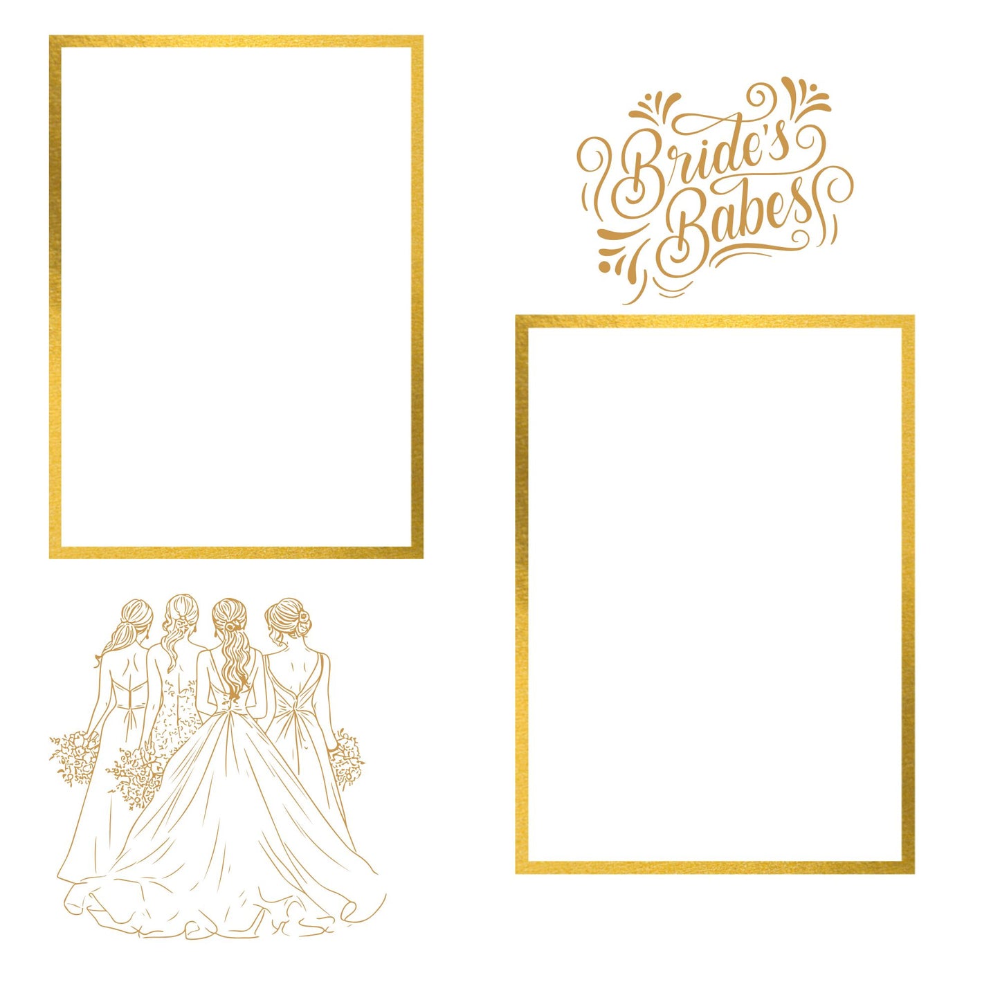 Wedding memory album in gold 12x12 size