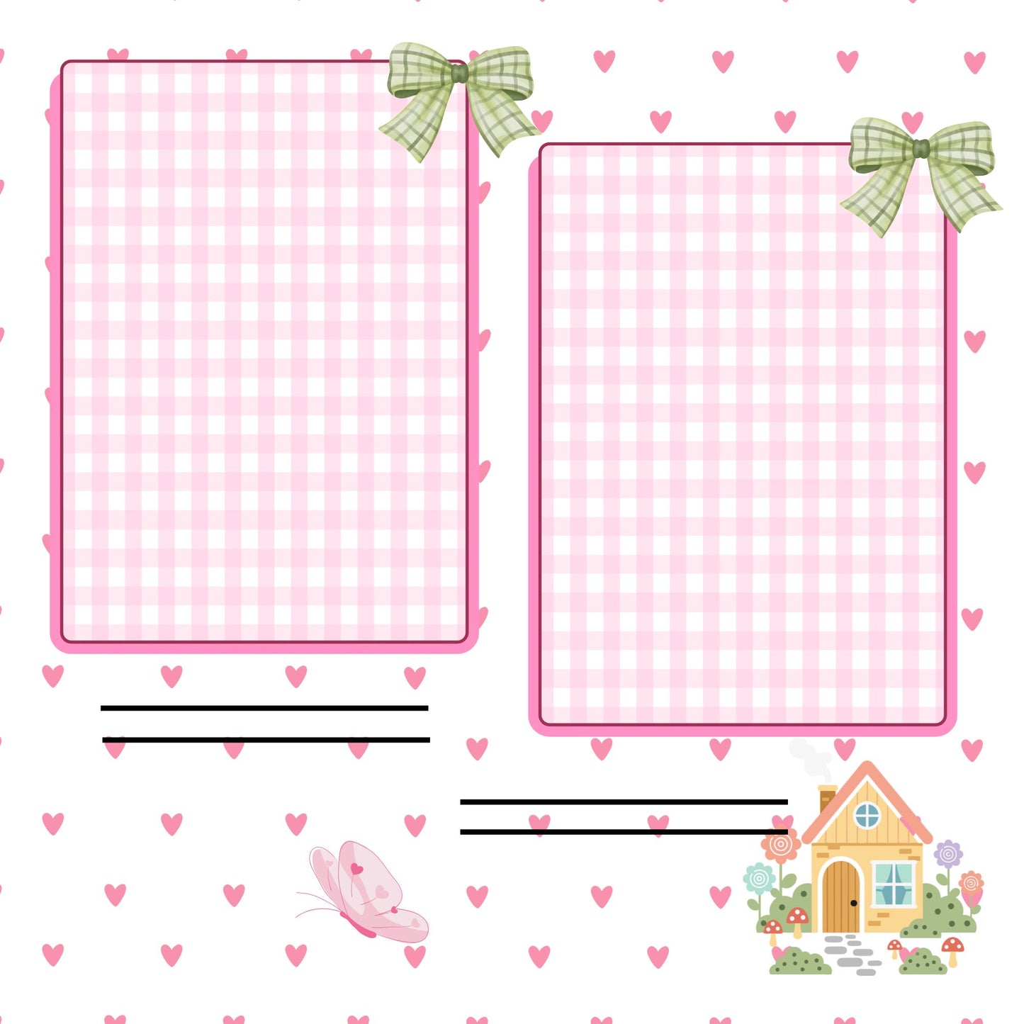 Pink elephant baby memory album 8x8