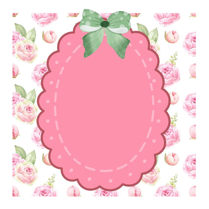 Pink elephant baby memory album 8x8