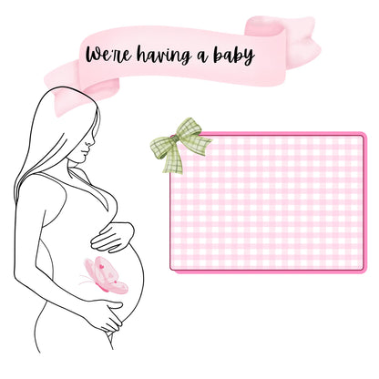 Pink elephant baby memory album 8x8