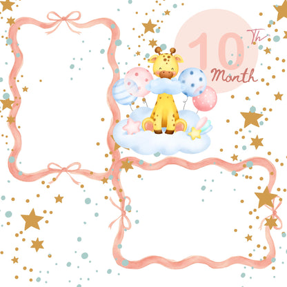 Baby girl memory album pages 12x12 size