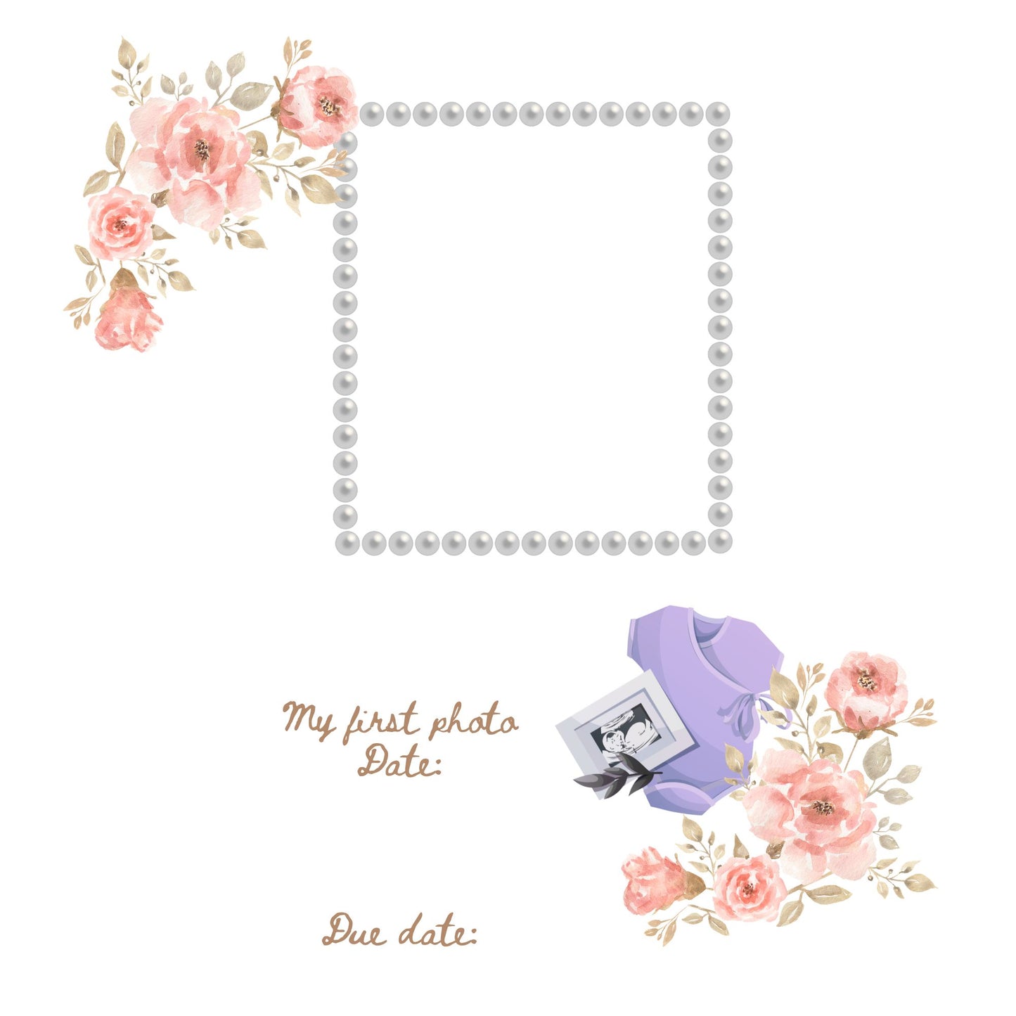 Baby girl memory album pages 12x12 size