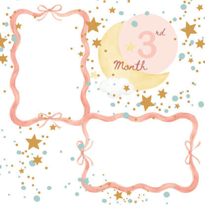 Baby girl memory album pages 12x12 size