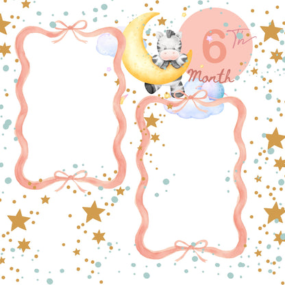 Baby girl memory album pages 12x12 size