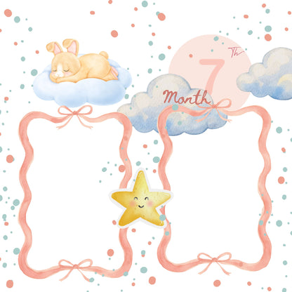 Baby girl memory album pages 12x12 size