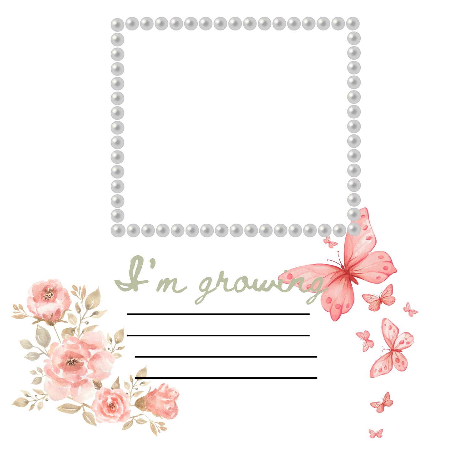 Baby girl memory album pages 12x12 size