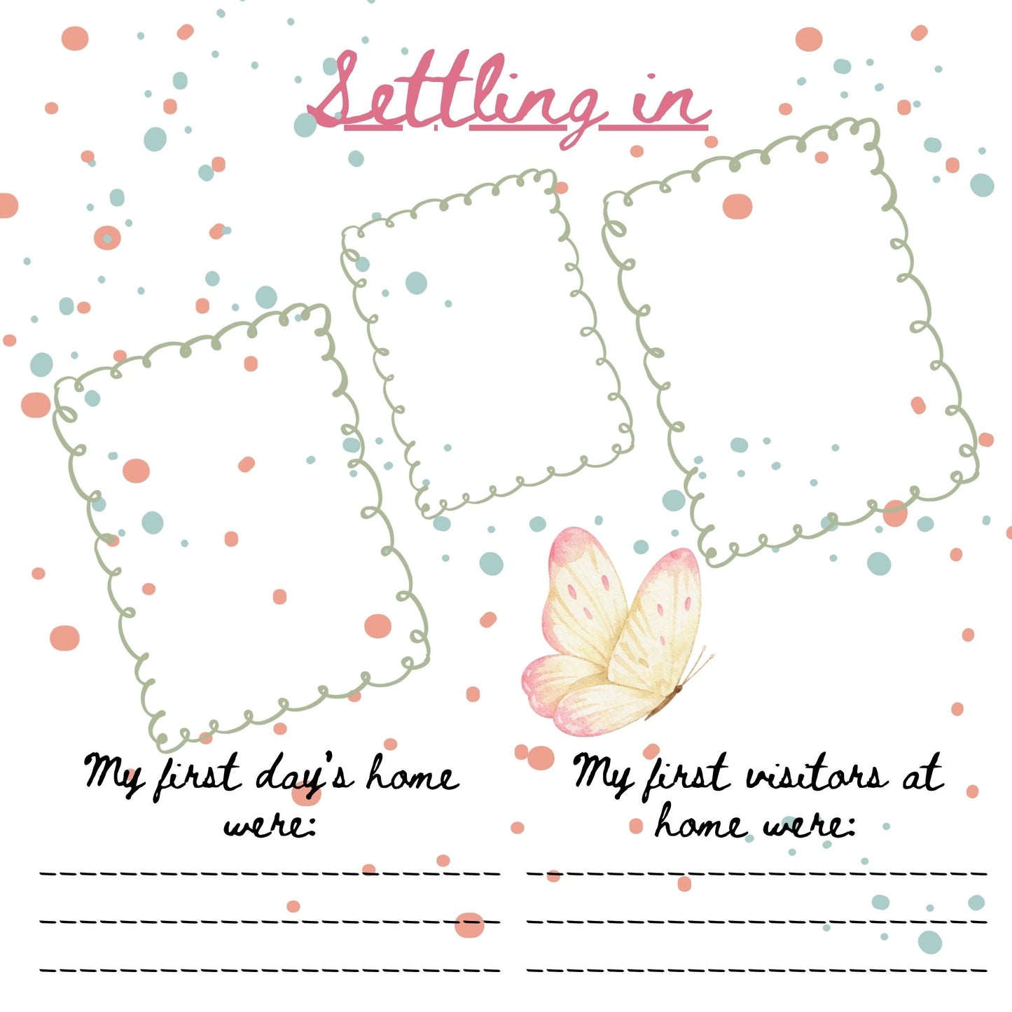 Baby girl memory album pages 12x12 size