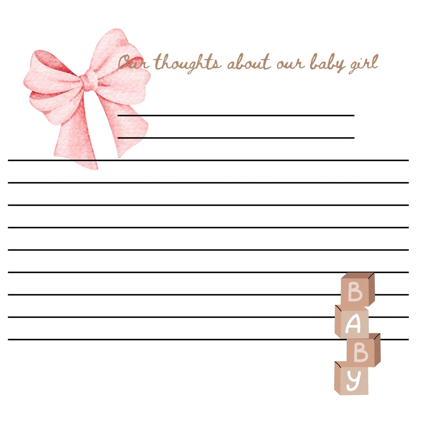 Baby girl memory album pages 12x12 size