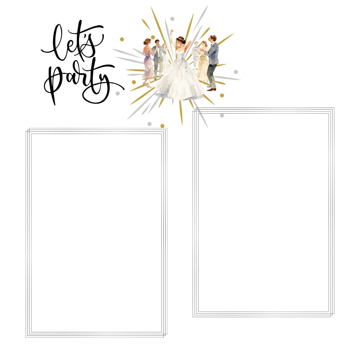 silver/grey wedding album 12x12