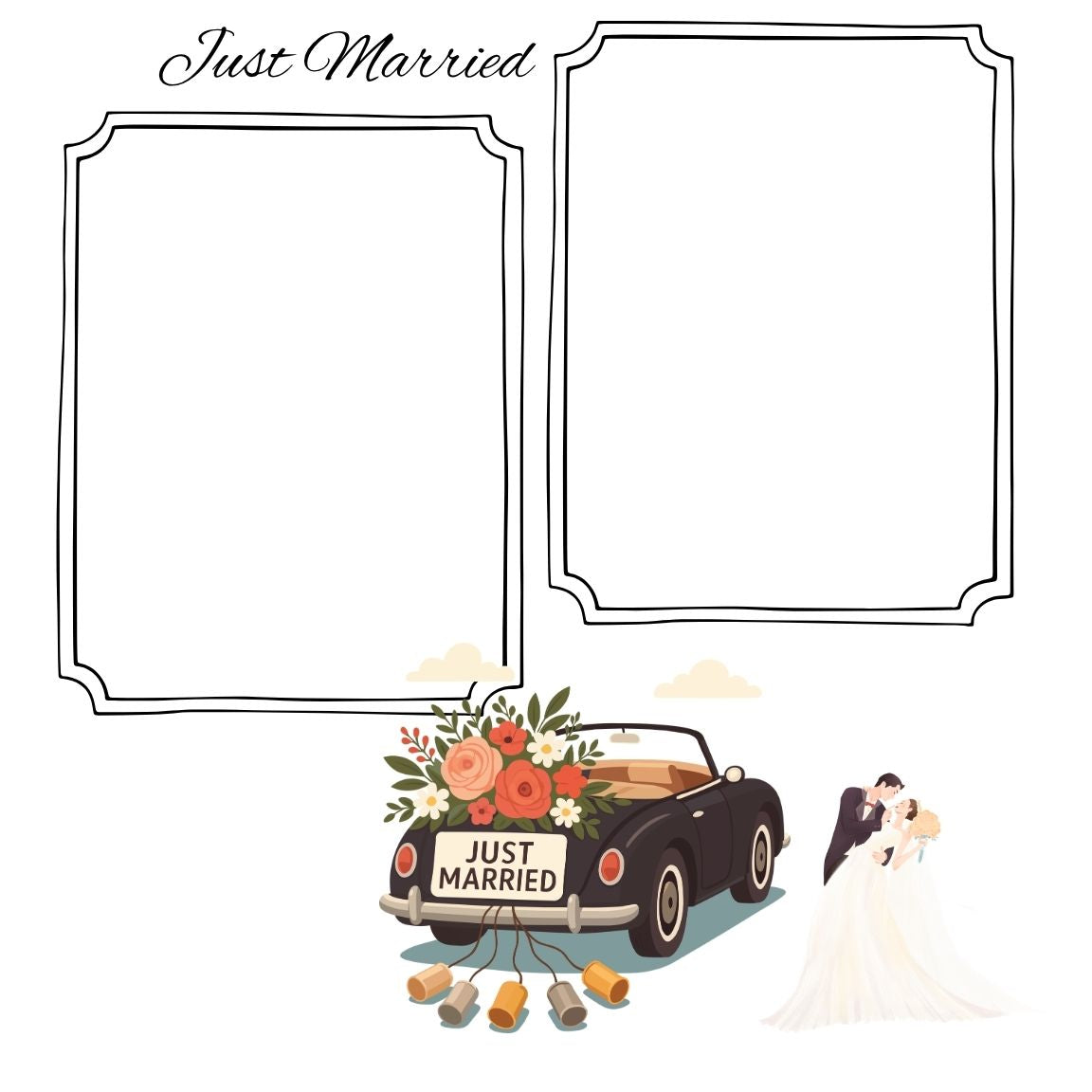 silver/grey wedding album 12x12