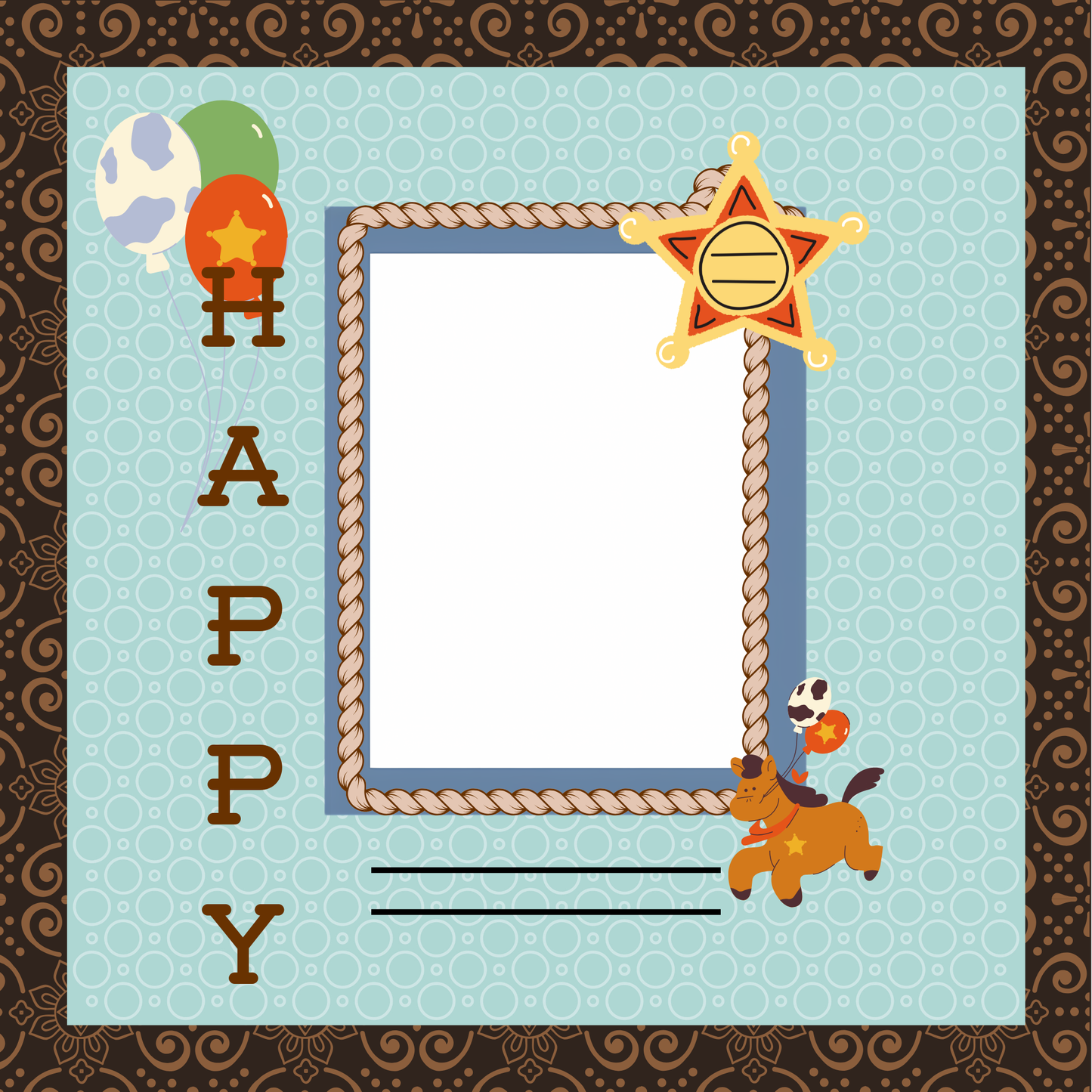 L'll Buckaroo 8x8 memory album