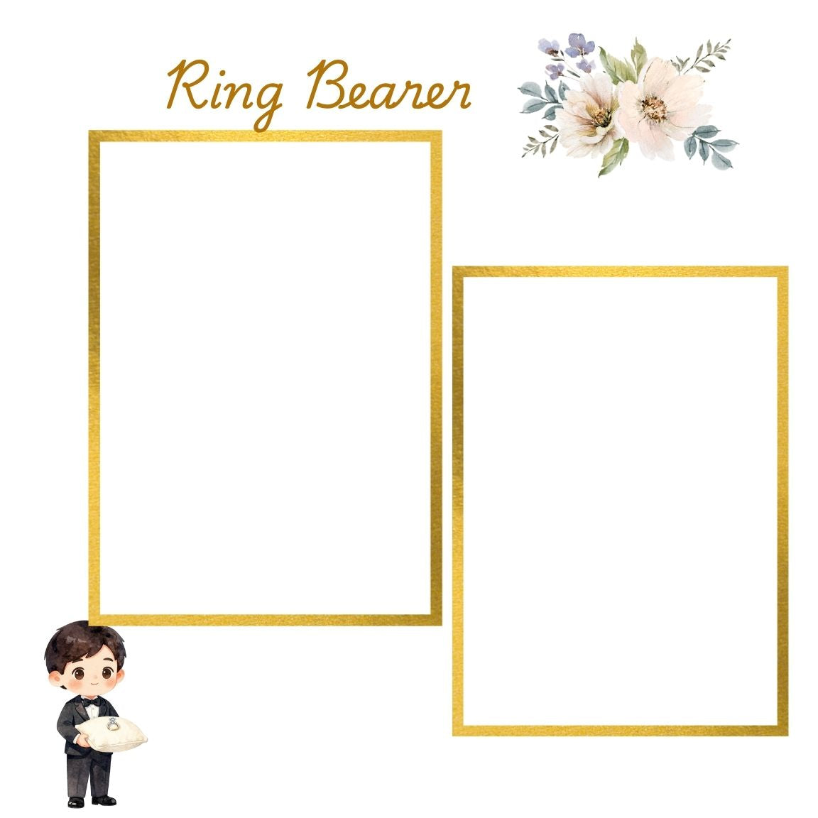 Wedding memory album in gold 12x12 size