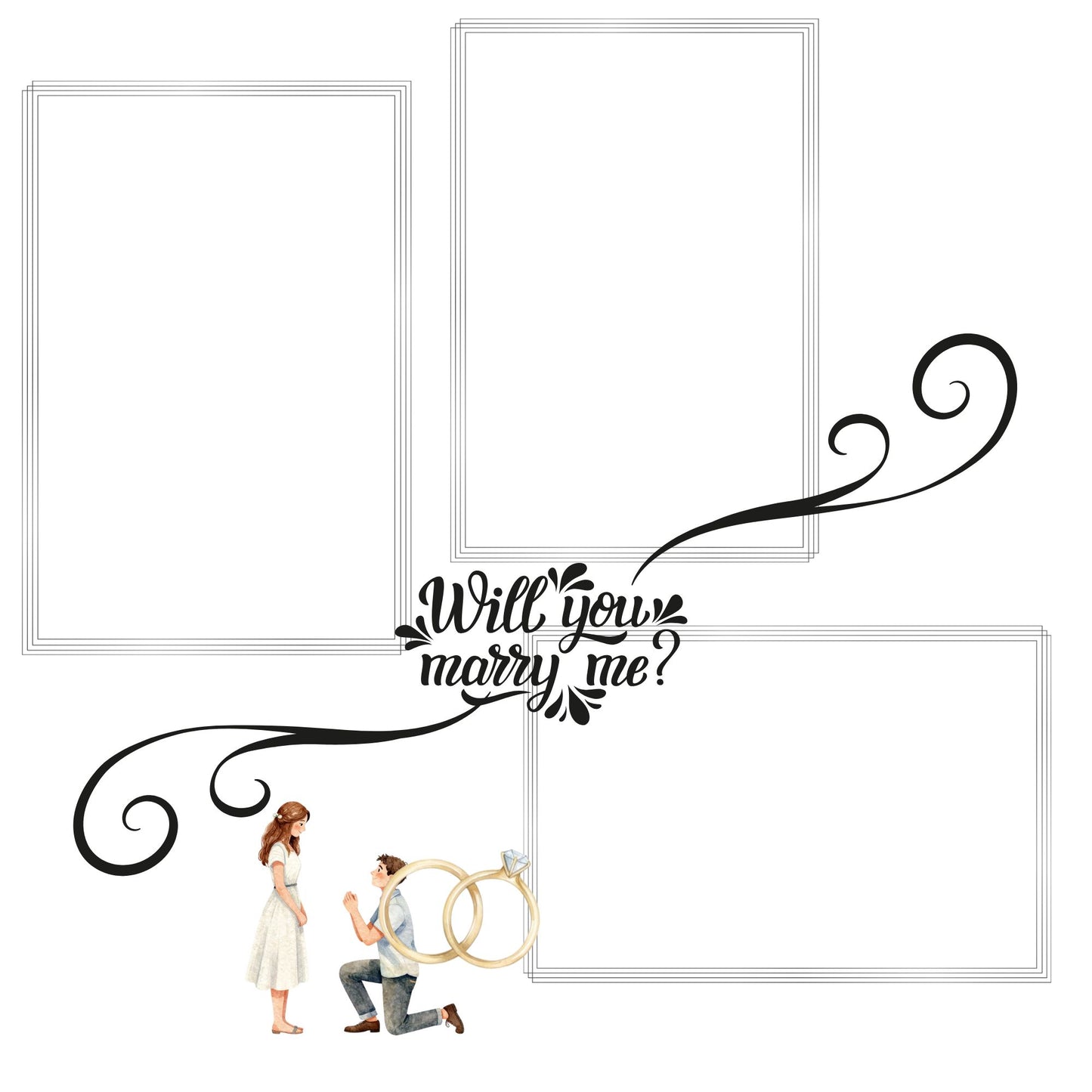 silver/grey wedding album 12x12