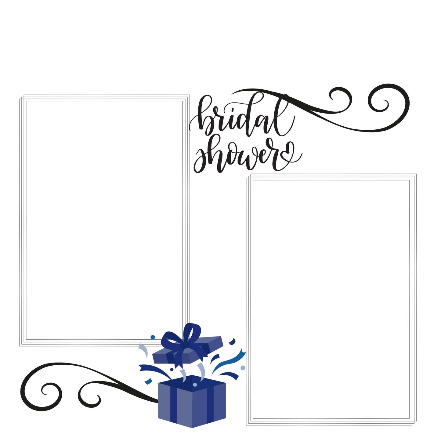 silver/grey wedding album 12x12