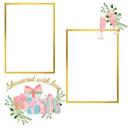 Wedding memory album in gold 12x12 size