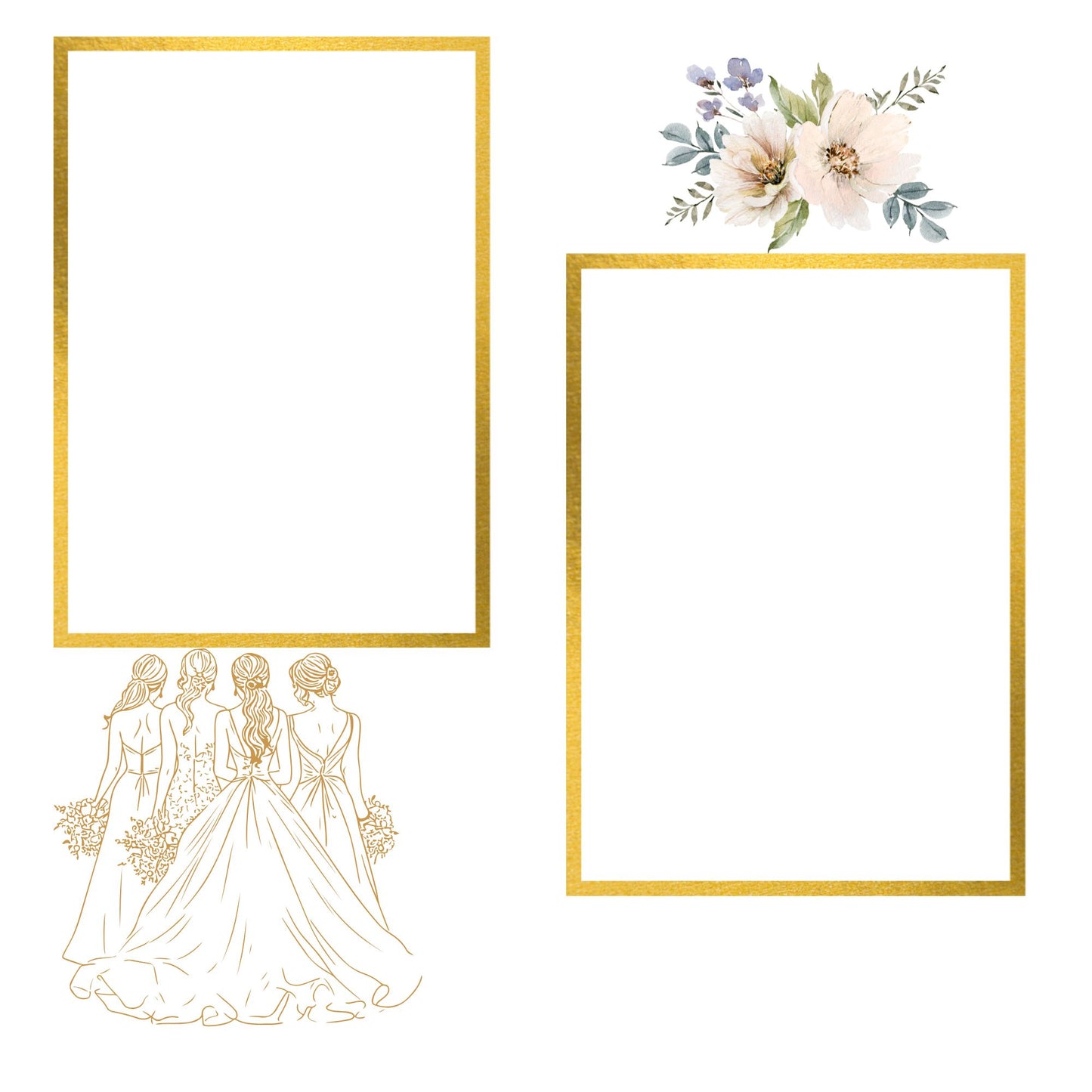 Wedding memory album in gold 12x12 size