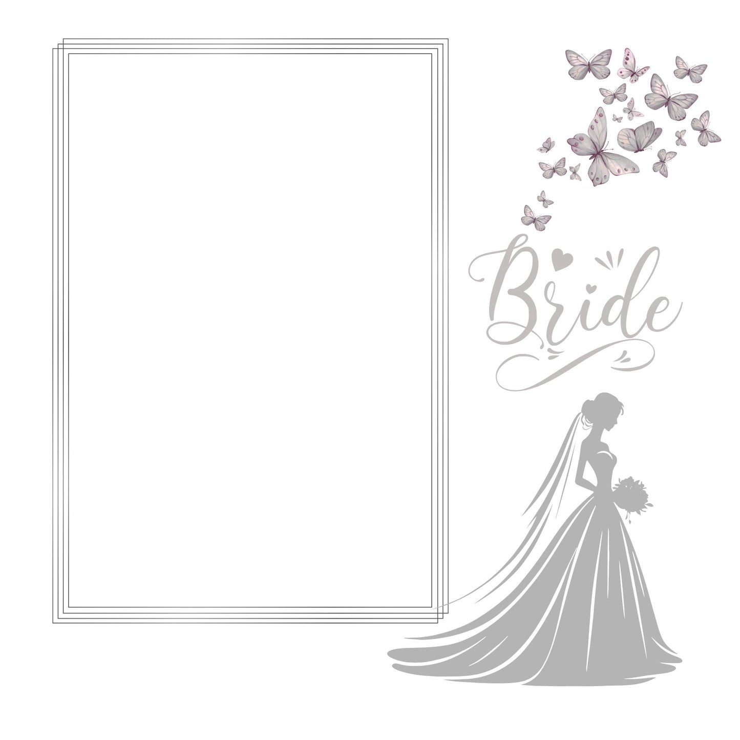 silver/grey wedding album 12x12