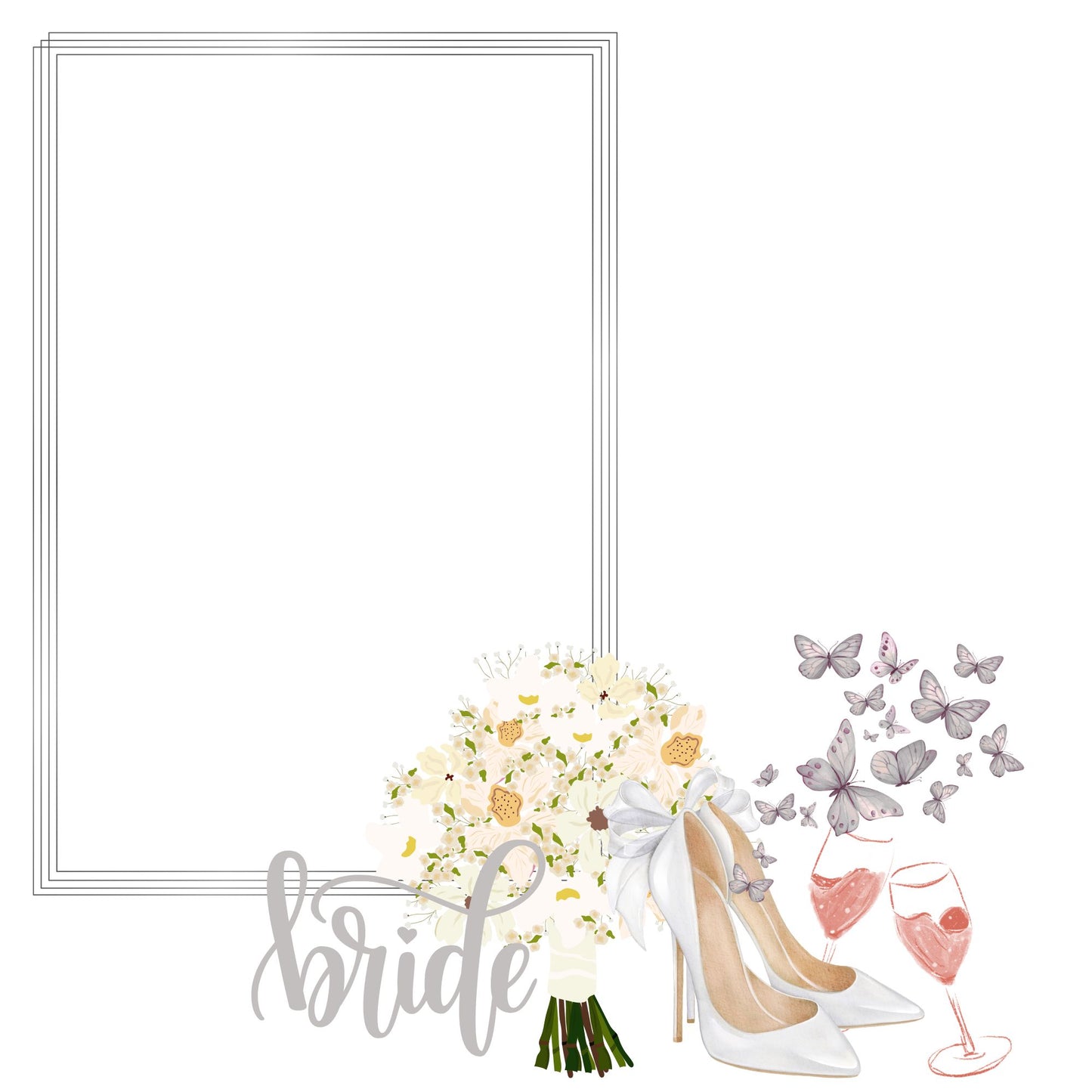 silver/grey wedding album 12x12