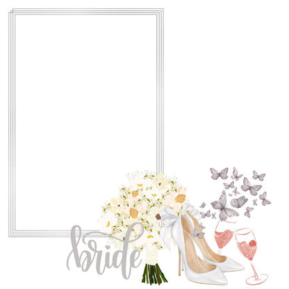 silver/grey wedding album 12x12