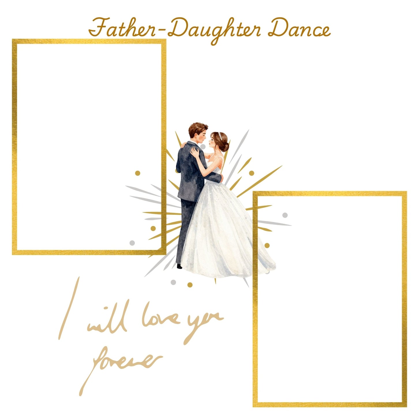 Wedding memory album in gold 12x12 size