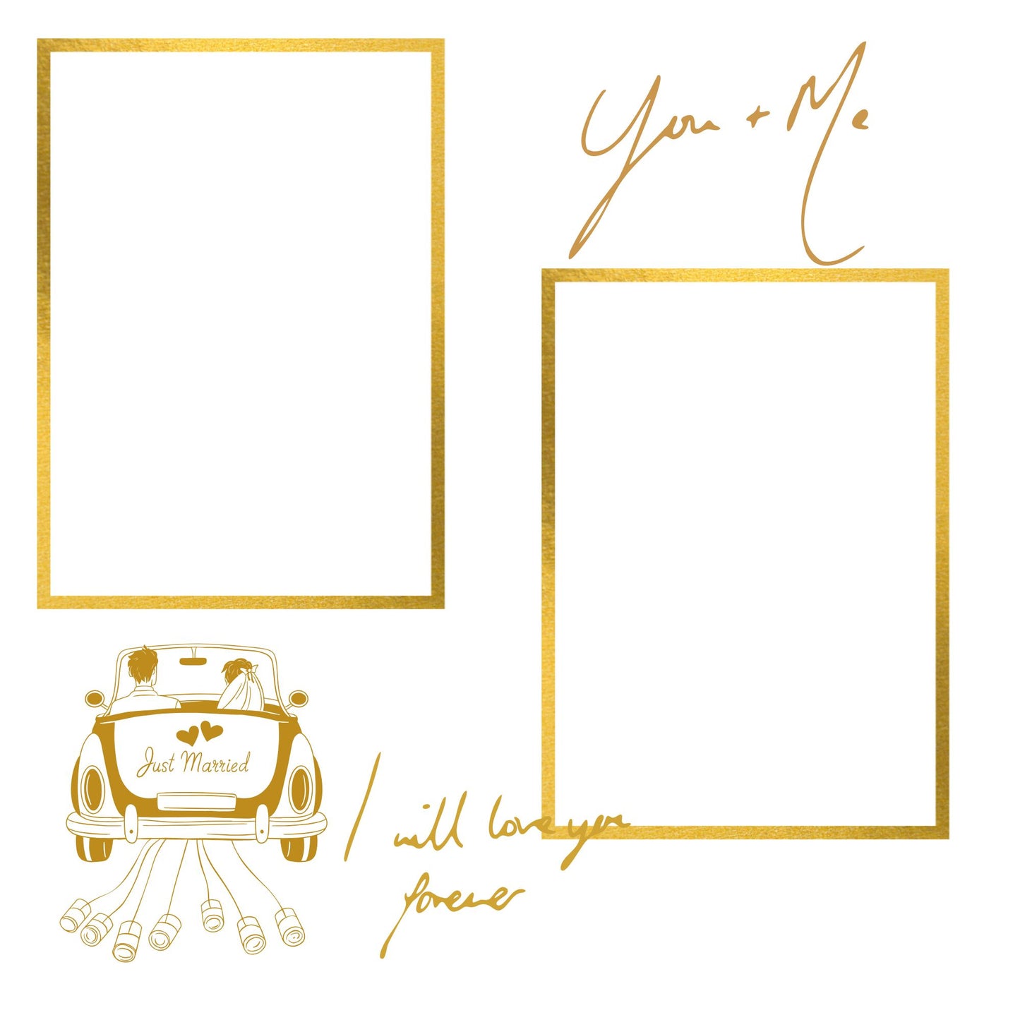 Wedding memory album in gold 12x12 size