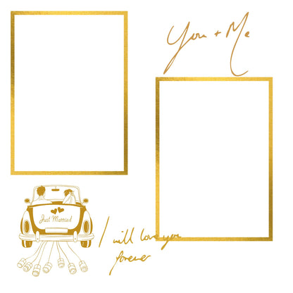 Wedding memory album in gold 12x12 size