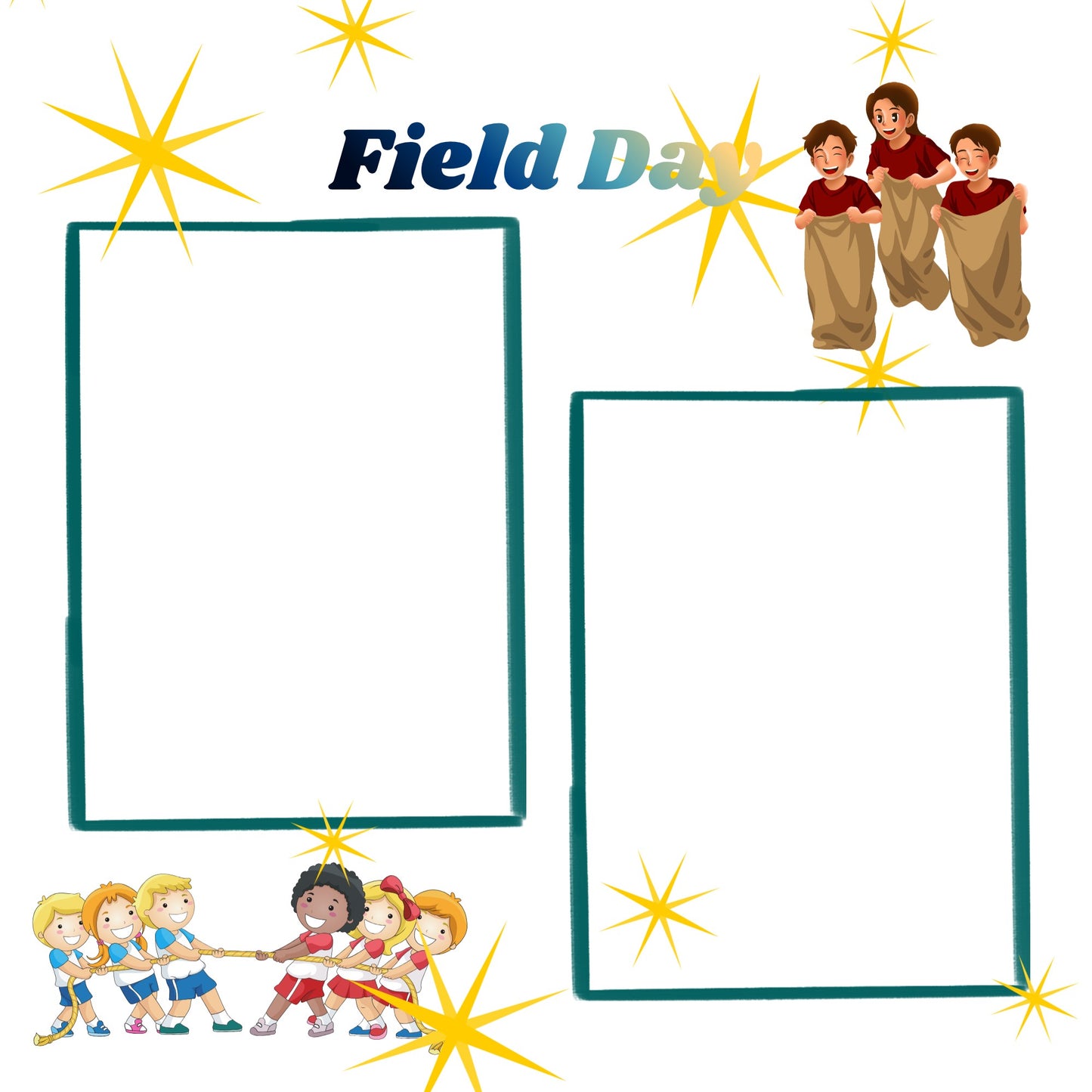 Package 2 for elementary school days memory album 12x12 size