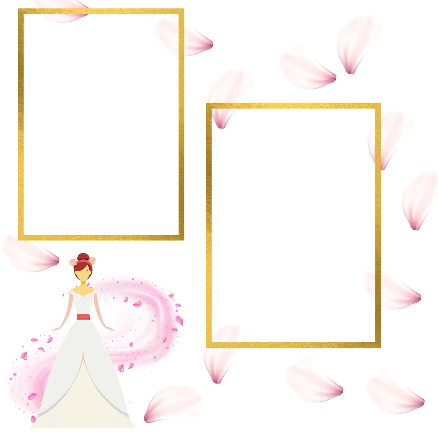 Wedding memory album in gold 12x12 size