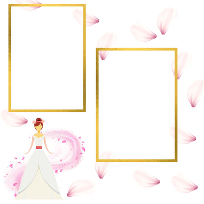 Wedding memory album in gold 12x12 size