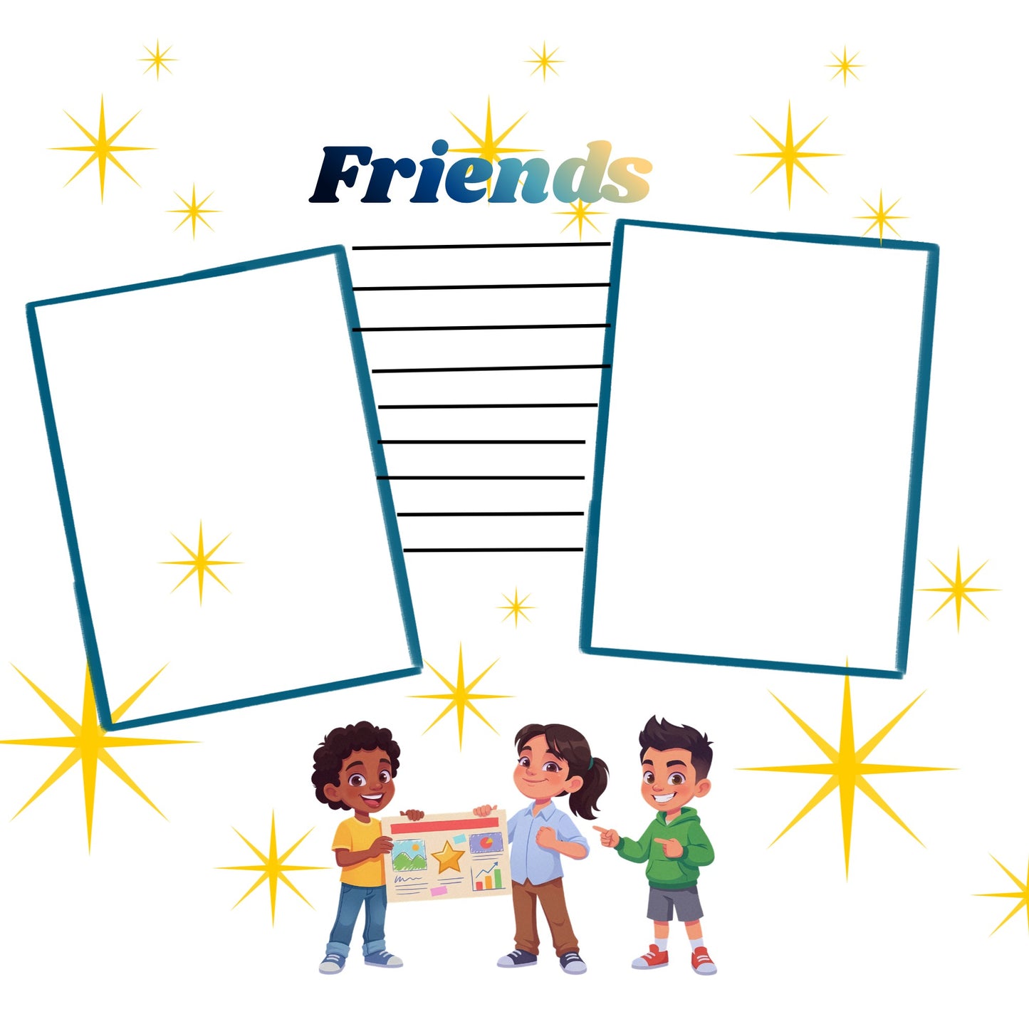 Package 2 for elementary school days memory album 12x12 size