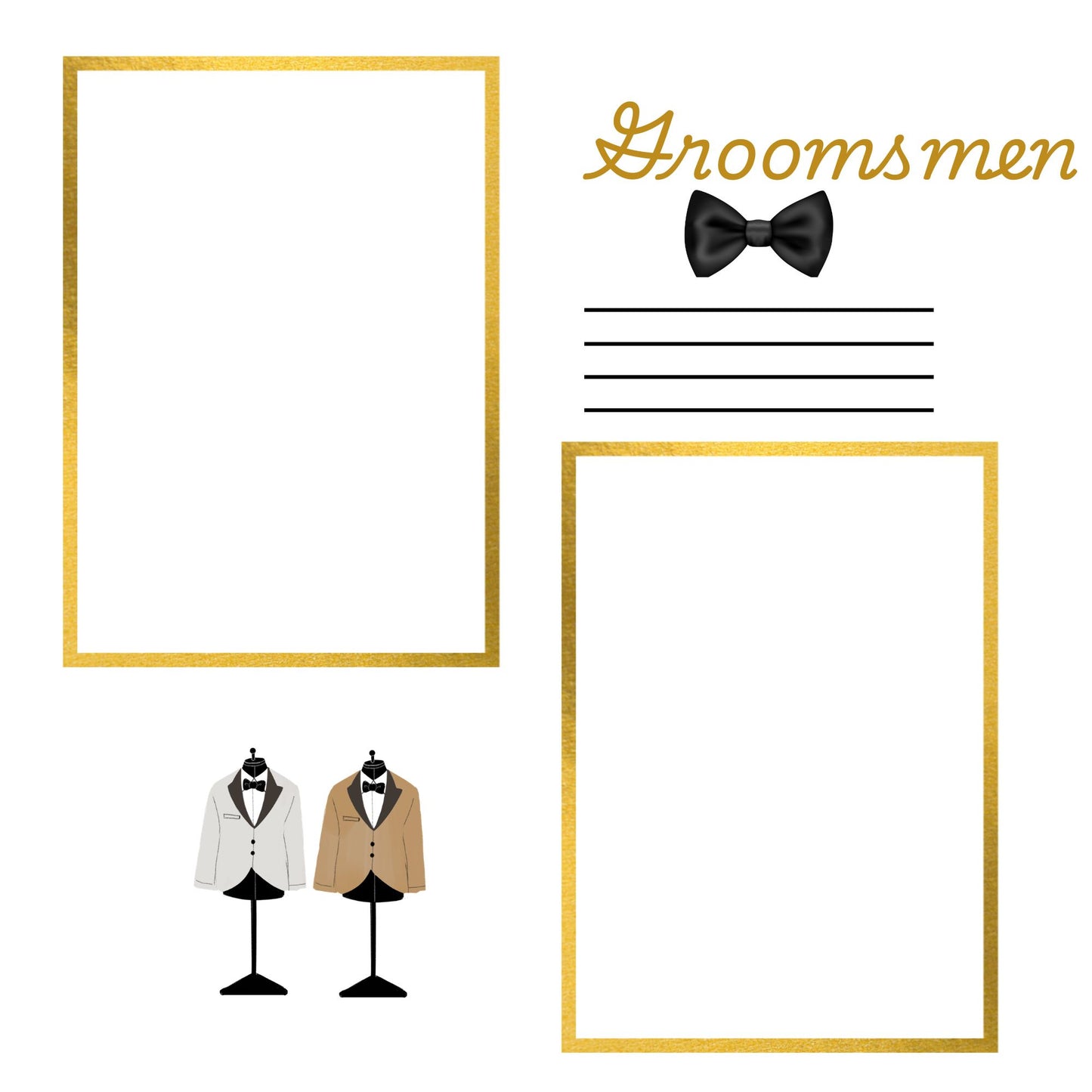 Wedding memory album in gold 12x12 size