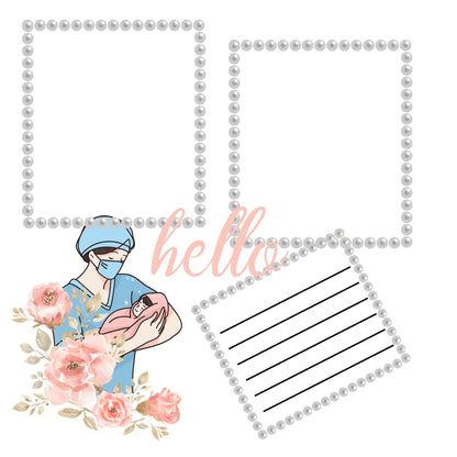 Baby girl memory album pages 12x12 size