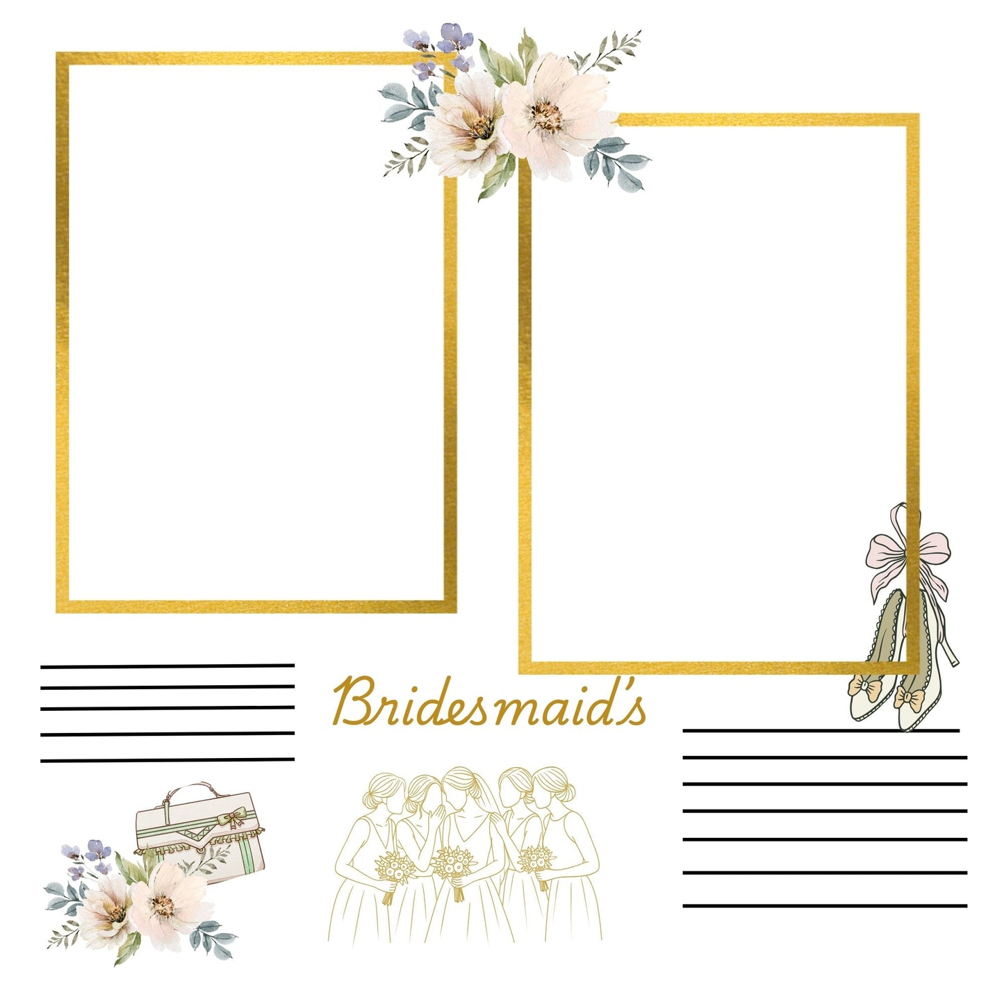 Wedding memory album in gold 12x12 size