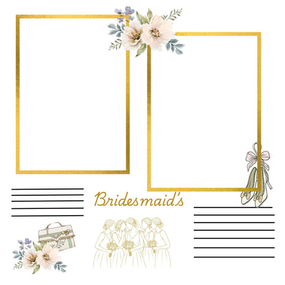 Wedding memory album in gold 12x12 size