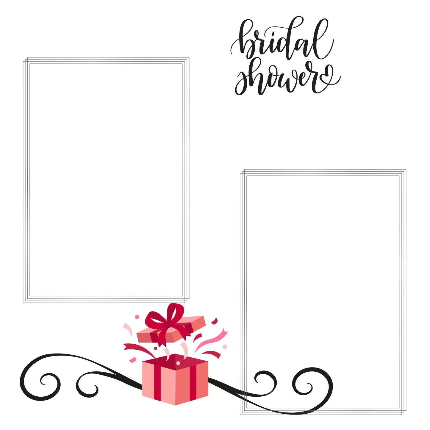 silver/grey wedding album 12x12
