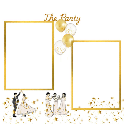 Wedding memory album in gold 12x12 size