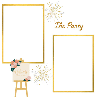 Wedding memory album in gold 12x12 size