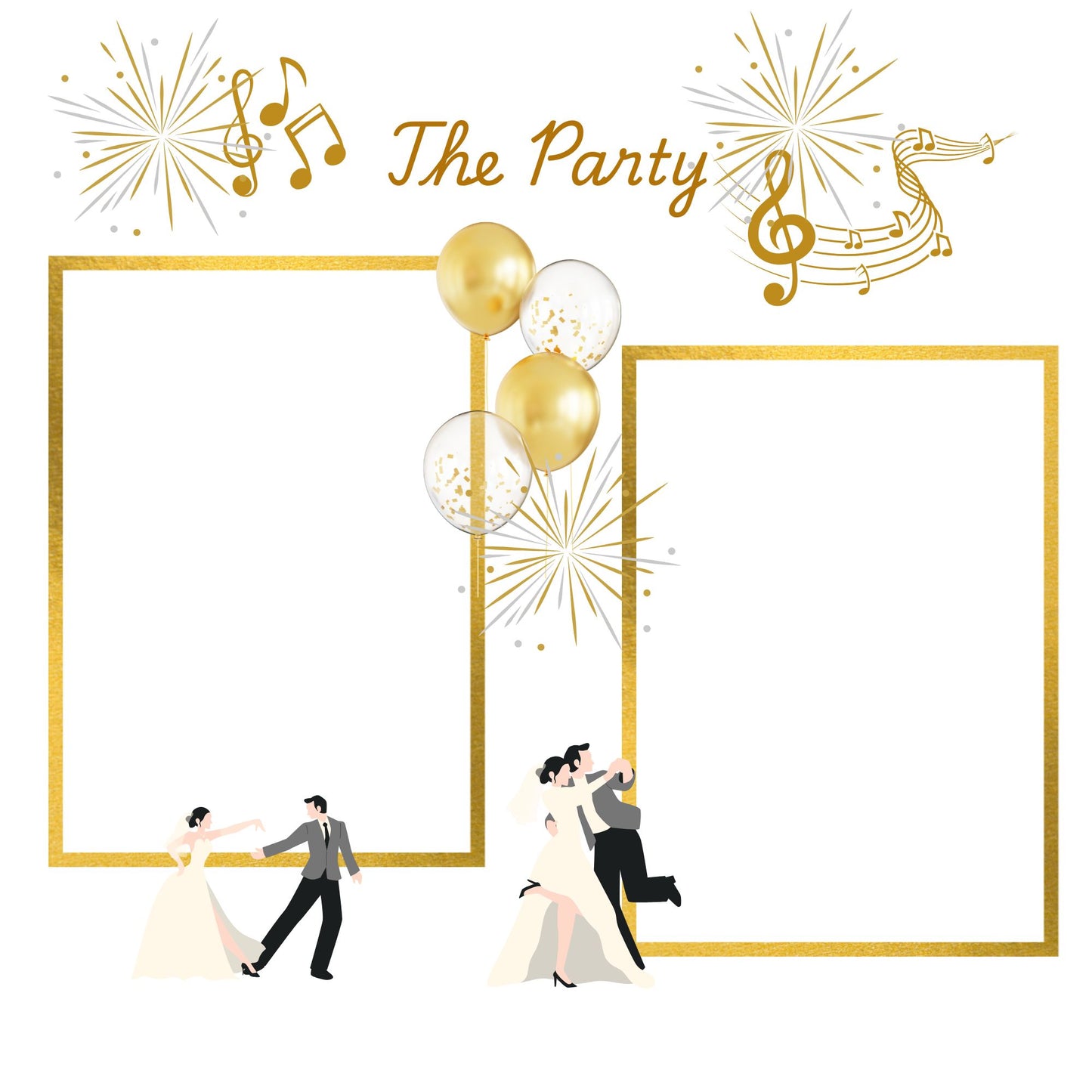 Wedding memory album in gold 12x12 size